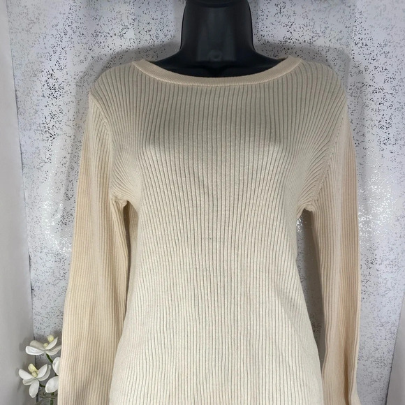 🆕 Aeropostale Cream Long Sleeve Sweater Shirt - Picture 1 of 9